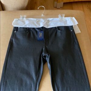 Polo Ralph Lauren 5 pocket black leather pants